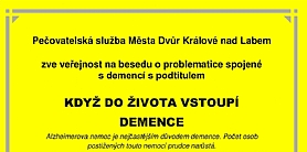 ikona článku Beseda s veřejností: Když do života vstoupí demence