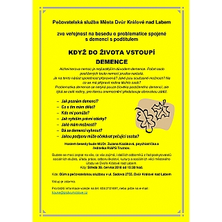 miniatura Beseda s veřejností: Když do života vstoupí demence 1